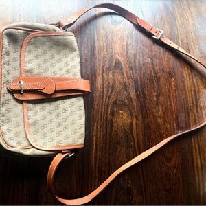 Tan and Brown Authentic Dooney & Bourke Crossbody Bag